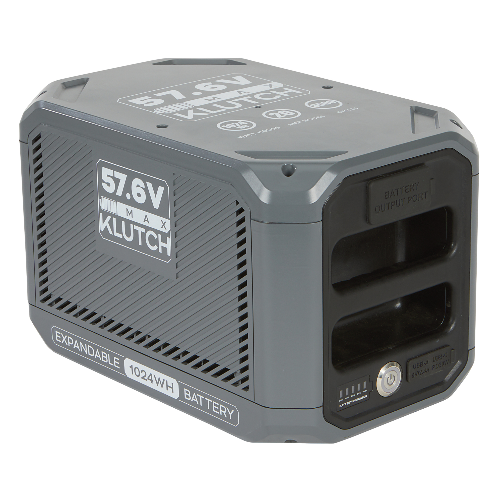 Klutch KLiQ 57.6V Battery Power Pack, LiFePO4, 20Ah, 1024Wh